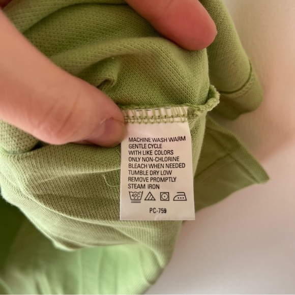 IZOD Green Polo Shirt Men’s Large | 100% Cotton Silk Wash Soft Knit Preppy Work - Picture 4 of 9